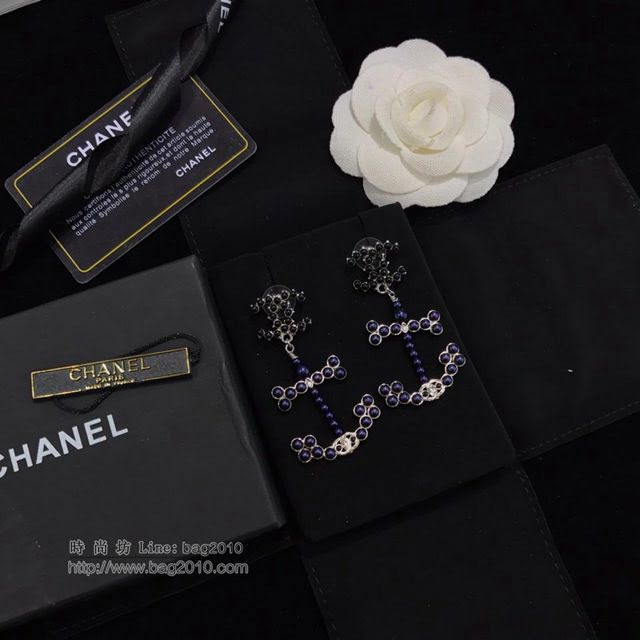 chanel耳環 潮海軍風 船錨耳釘 原單品質 S925銀針 耳環  gzsc1480